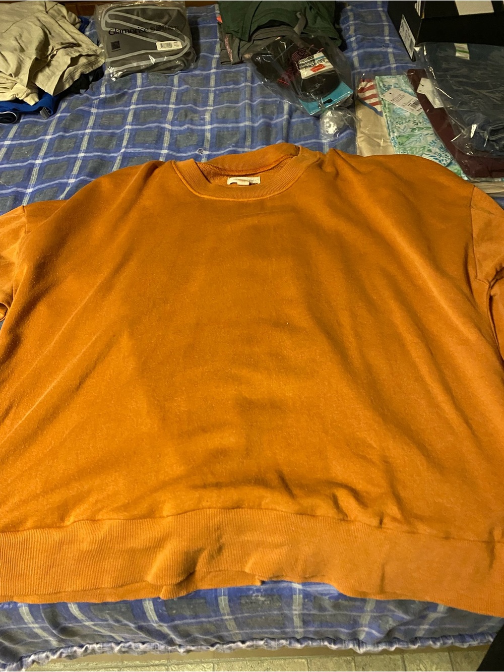 Treasure & Bond Men's Crewneck Sweater in Burnt Orange
